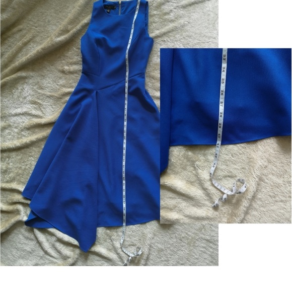 Ted Baker Royal Blue Asymmetrical Dress - Picture 9 of 9